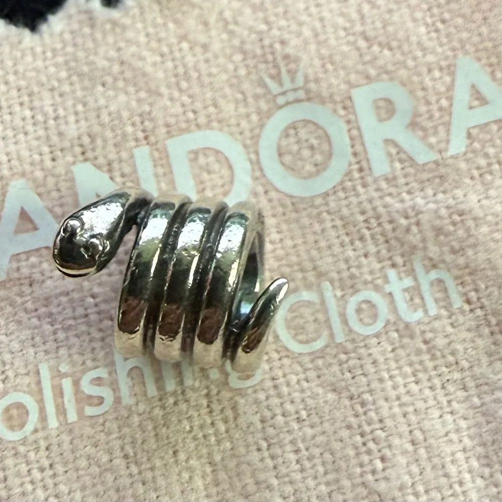 Pandora Silver Snake charm - Picture 1 of 3